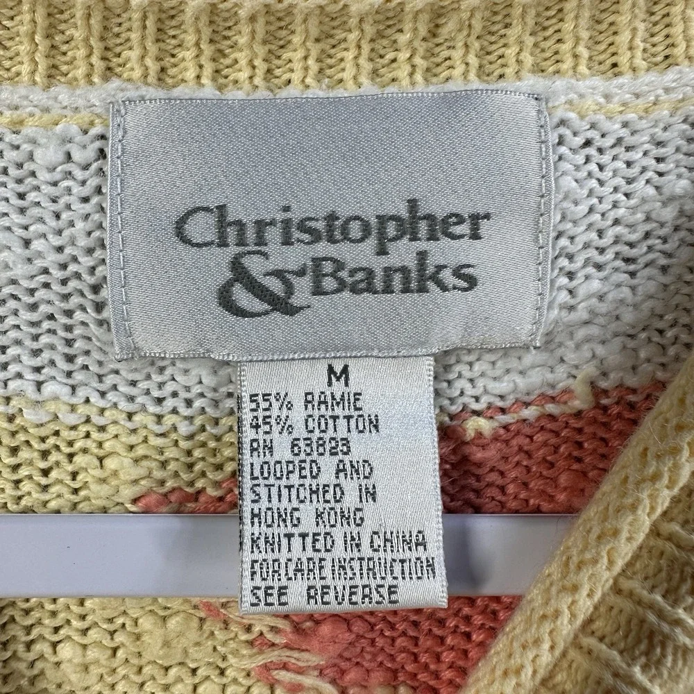 Christopher‎ & Banks Vintage Rolled Hem Sweater Women's M Aztec Pastel Southwest